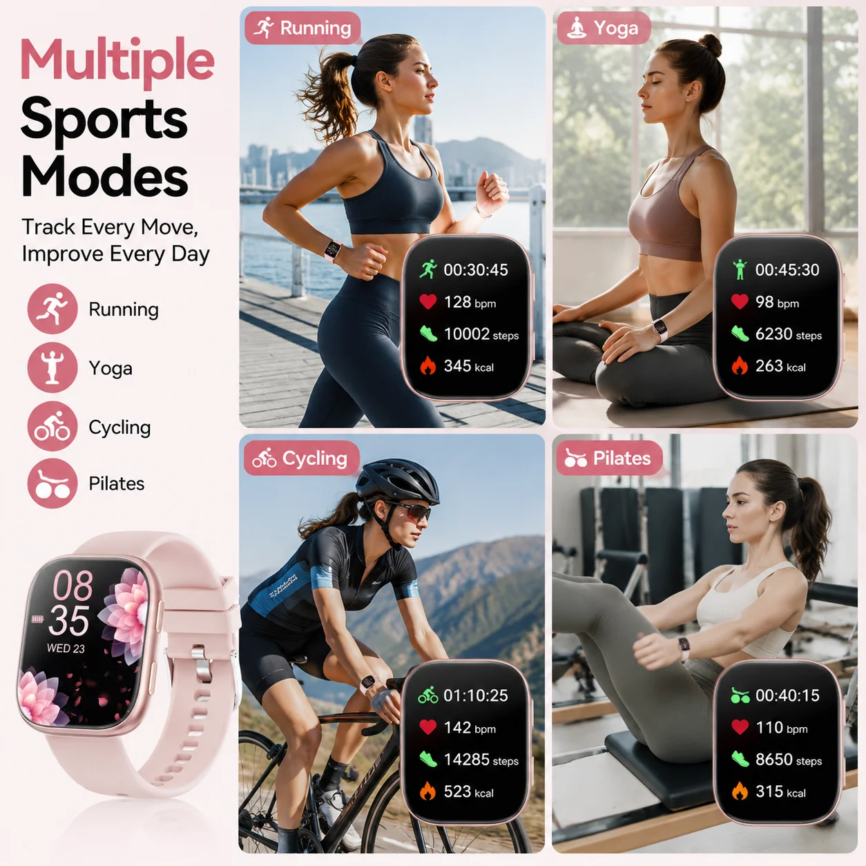 2026 Ladies Smartwatch with 115+ Sports Modes & Health Tracking - Image 4