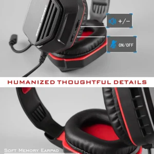 Ergonomic Wired Over-Ear Gaming Headset With Mic - Thumbnail Image 6
