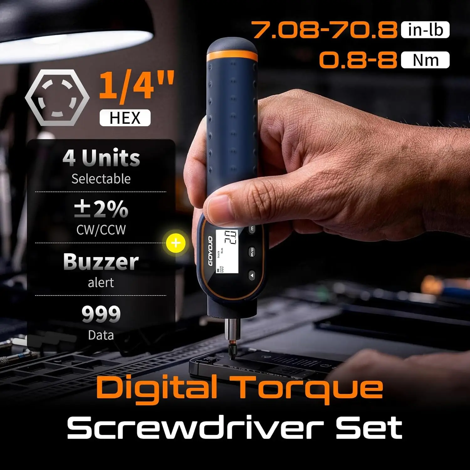 GOYOJO Digital Adjustable Torque Screwdriver Set - Image 2