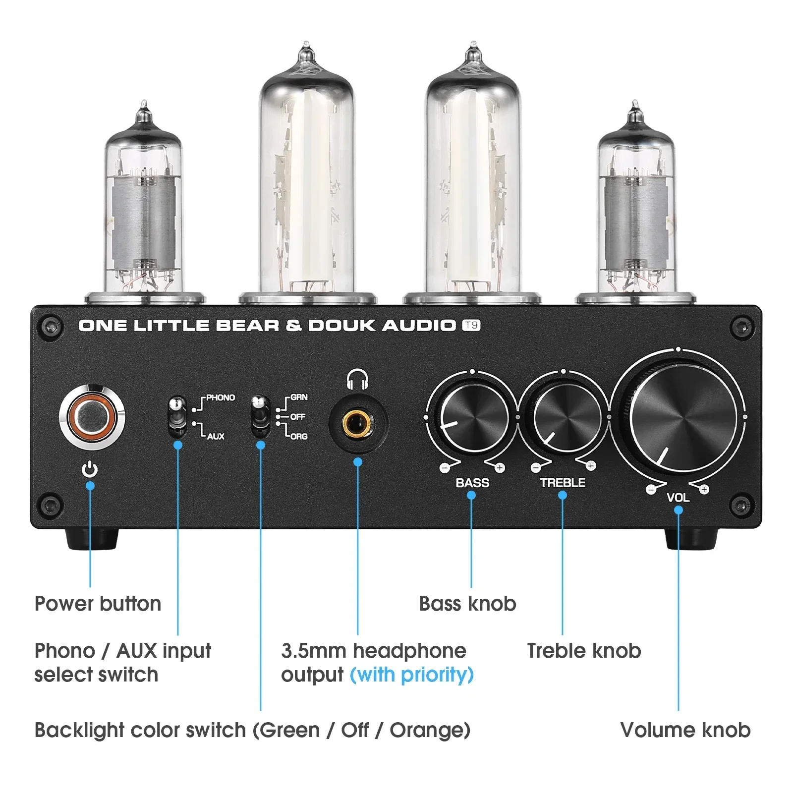 Nobsound T9 Mini Tube Phono Preamplifier - Image 2