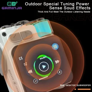 GAMINJA Powerful Bluetooth Speaker with RGB Lights - Thumbnail Image 4