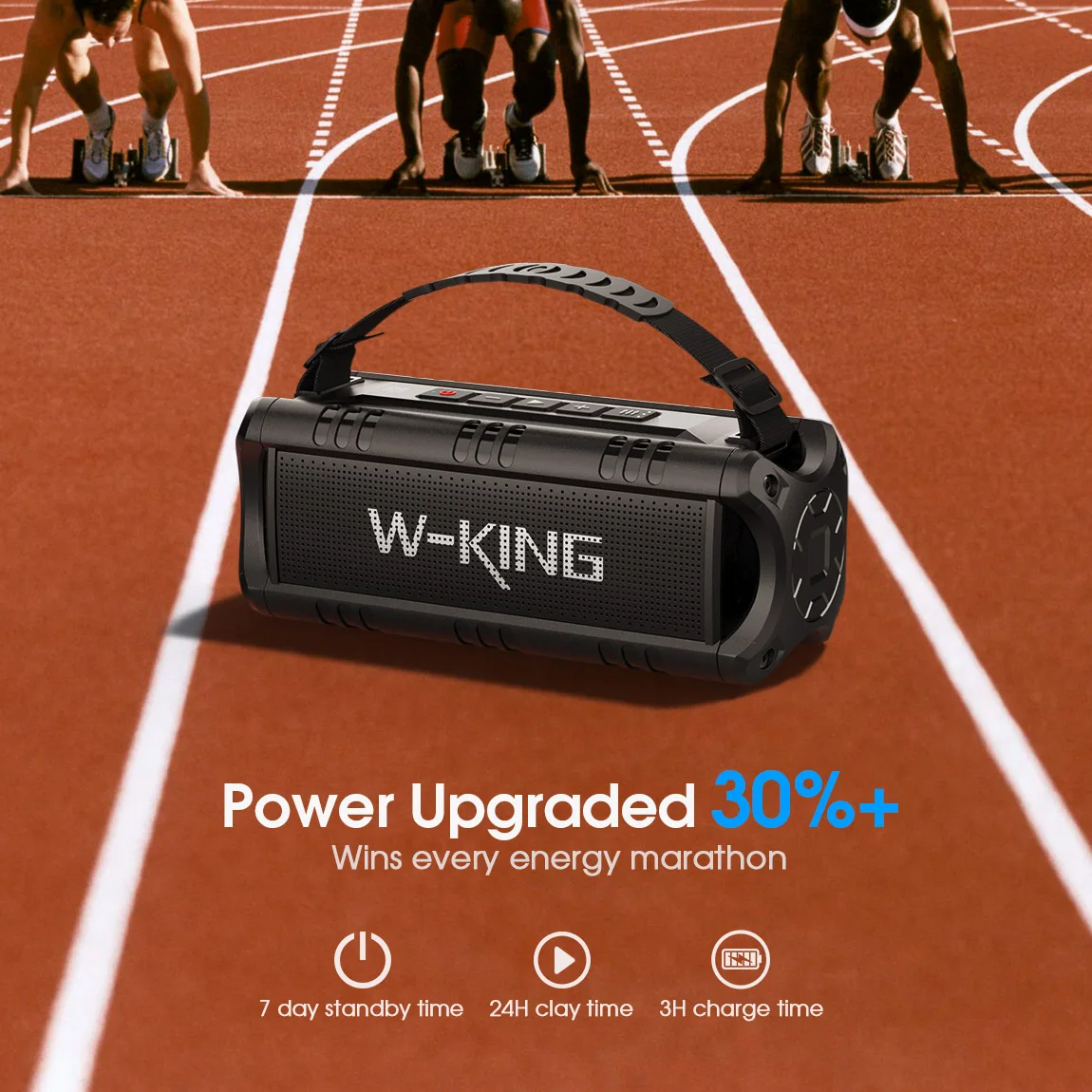W-KING D8 Mini 30W Portable Bluetooth Speaker - Image 3