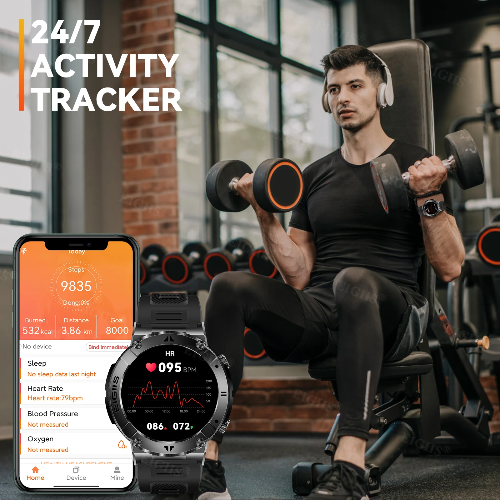 LaNikar Smartwatch with Calls, Fitness Tracking & Waterproofing - Image 2