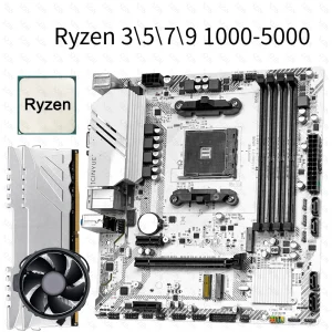 B450M Motherboard Set with Ryzen CPU