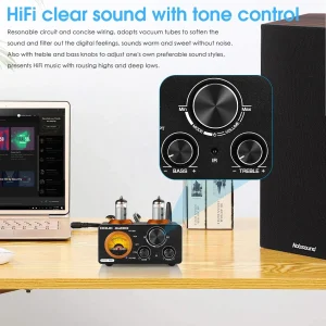 Nobsound HiFi Bluetooth Tube Amplifier 100W×2 - Thumbnail Image 5