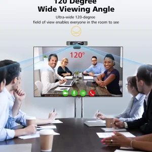 4K 30FPS Wide-Angle Webcam with Microphone - Thumbnail Image 3