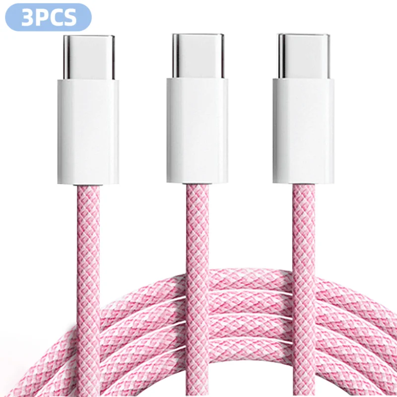 3-Pack 6FT 60W Nylon Braided USB-C Cables - Image 6