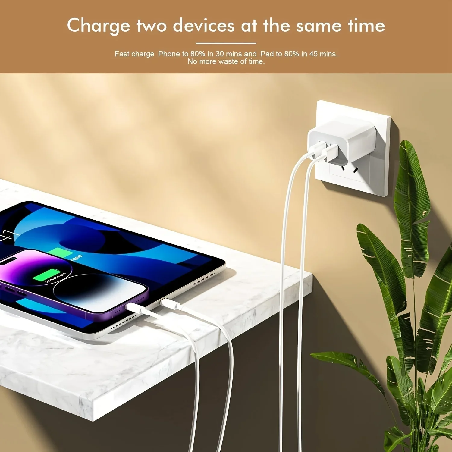 2-Pack 40W Dual-Port USB-C Wall Chargers - Image 6