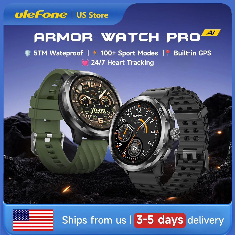 Ulefone Armor Watch Pro AMOLED GPS Smartwatch - Image 1