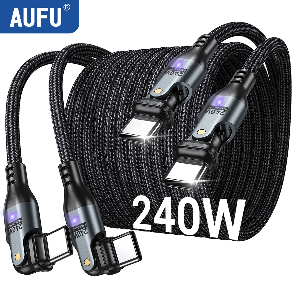 AUFU 2-Pack 240W USB-C to USB-C Cables - Image 1