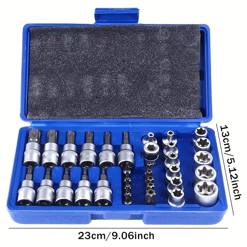 35-Piece Torx E-Torx Screwdriver Bit Set - Image 2