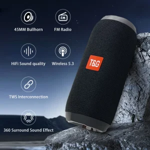 TG117 Portable Bluetooth Speaker with FM Radio - Thumbnail Image 2