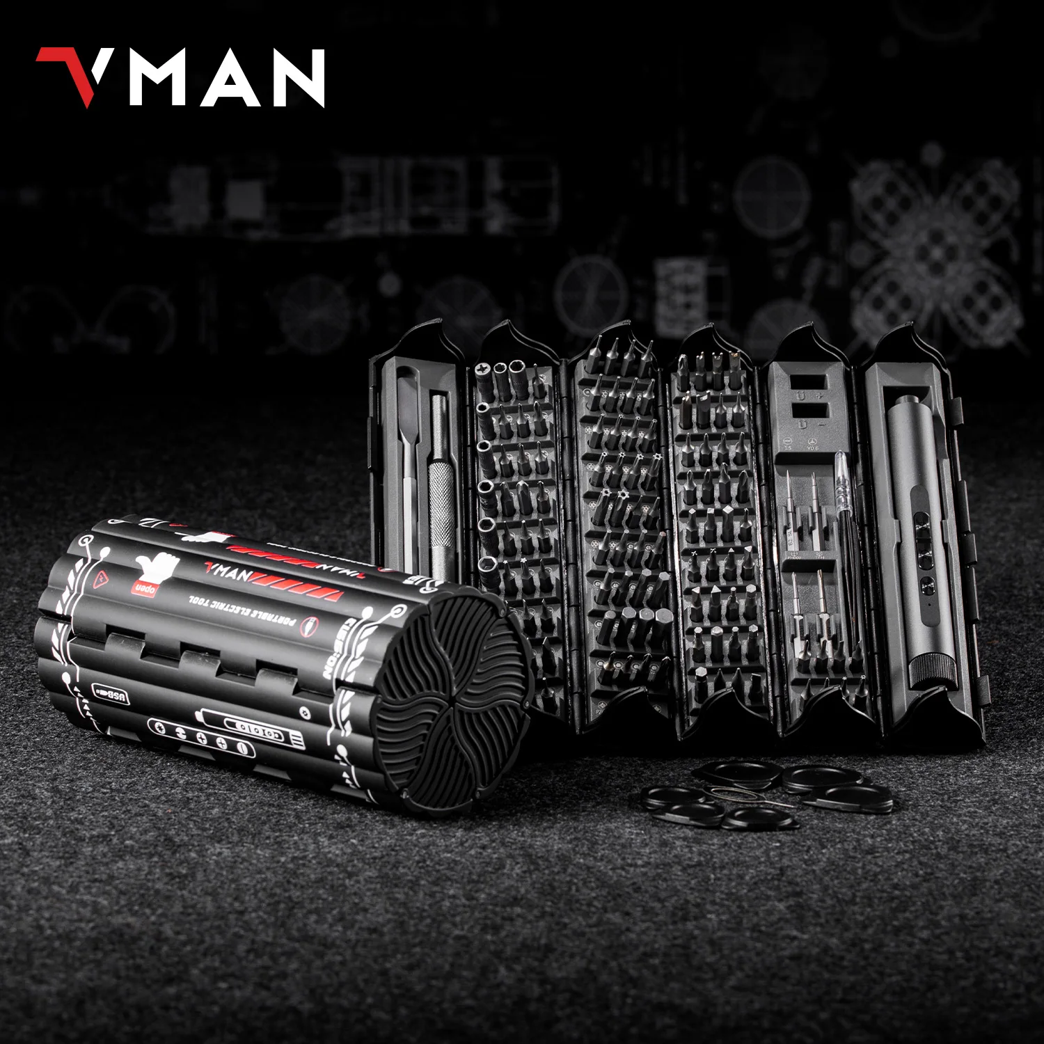 VMAN 138-in-1 Precision Electric Screwdriver Set - Image 1
