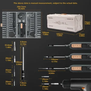 180-in-1 Precision Magnetic Screwdriver Repair Set - Thumbnail Image 3