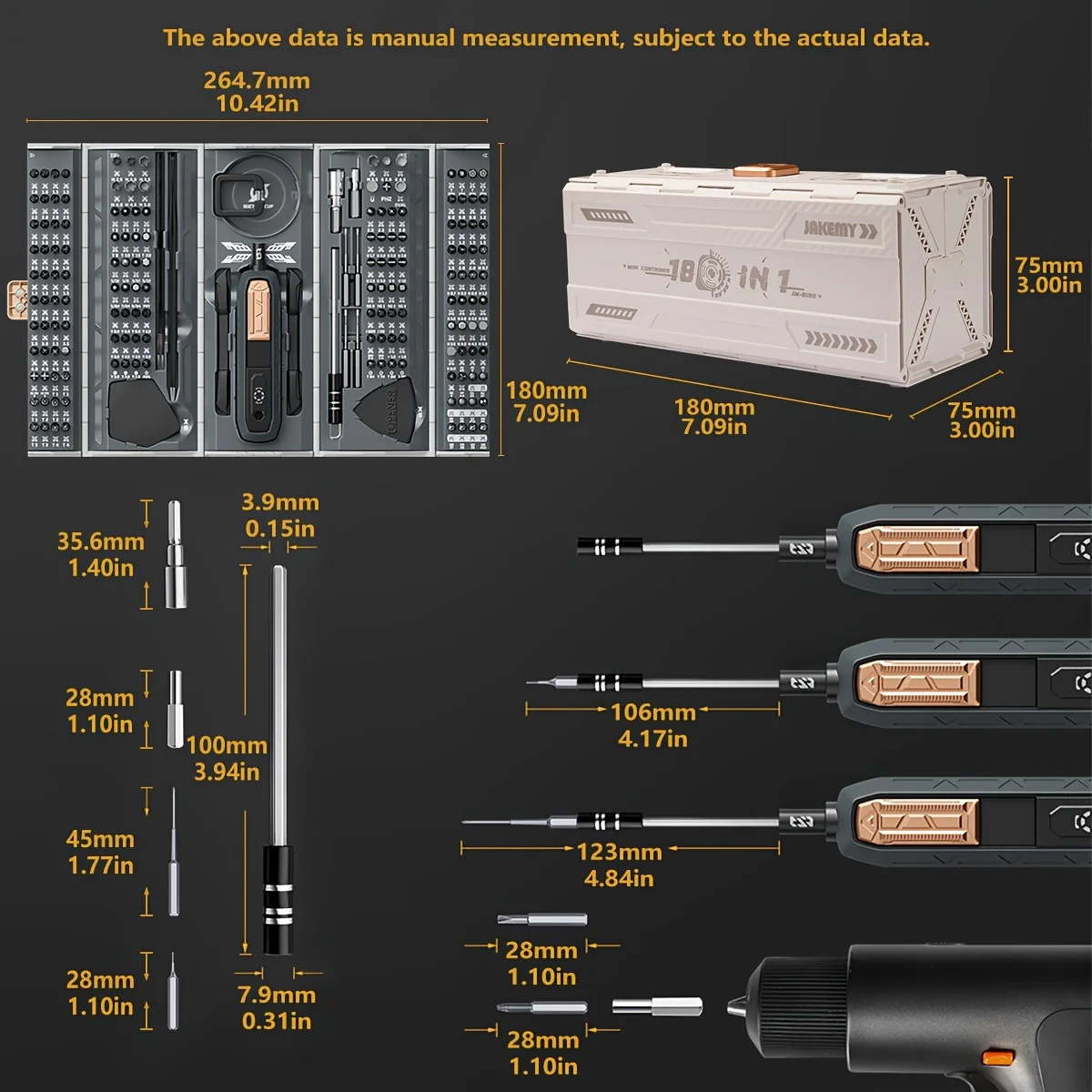 180-in-1 Precision Magnetic Screwdriver Repair Set - Image 3