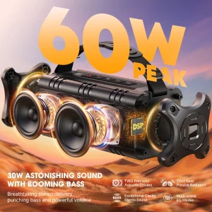W-KING D8 Mini 30W Portable Bluetooth Speaker - Thumbnail Image 6