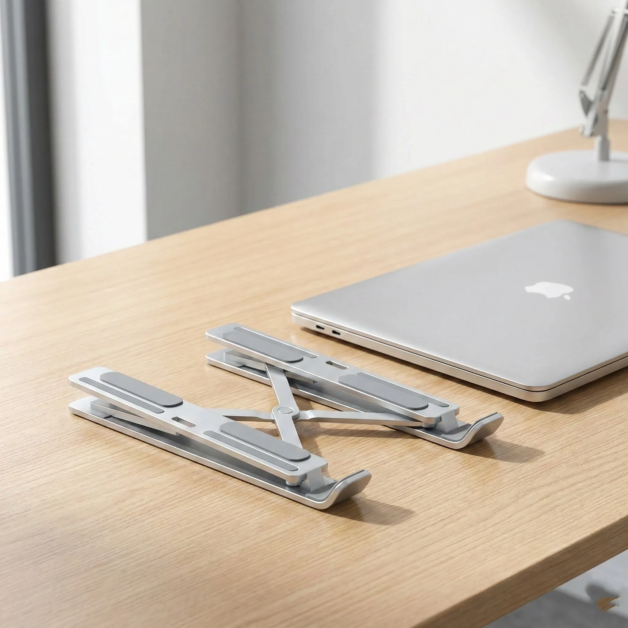 Foldable Aluminum Laptop Stand-Adjustable Height - Image 1