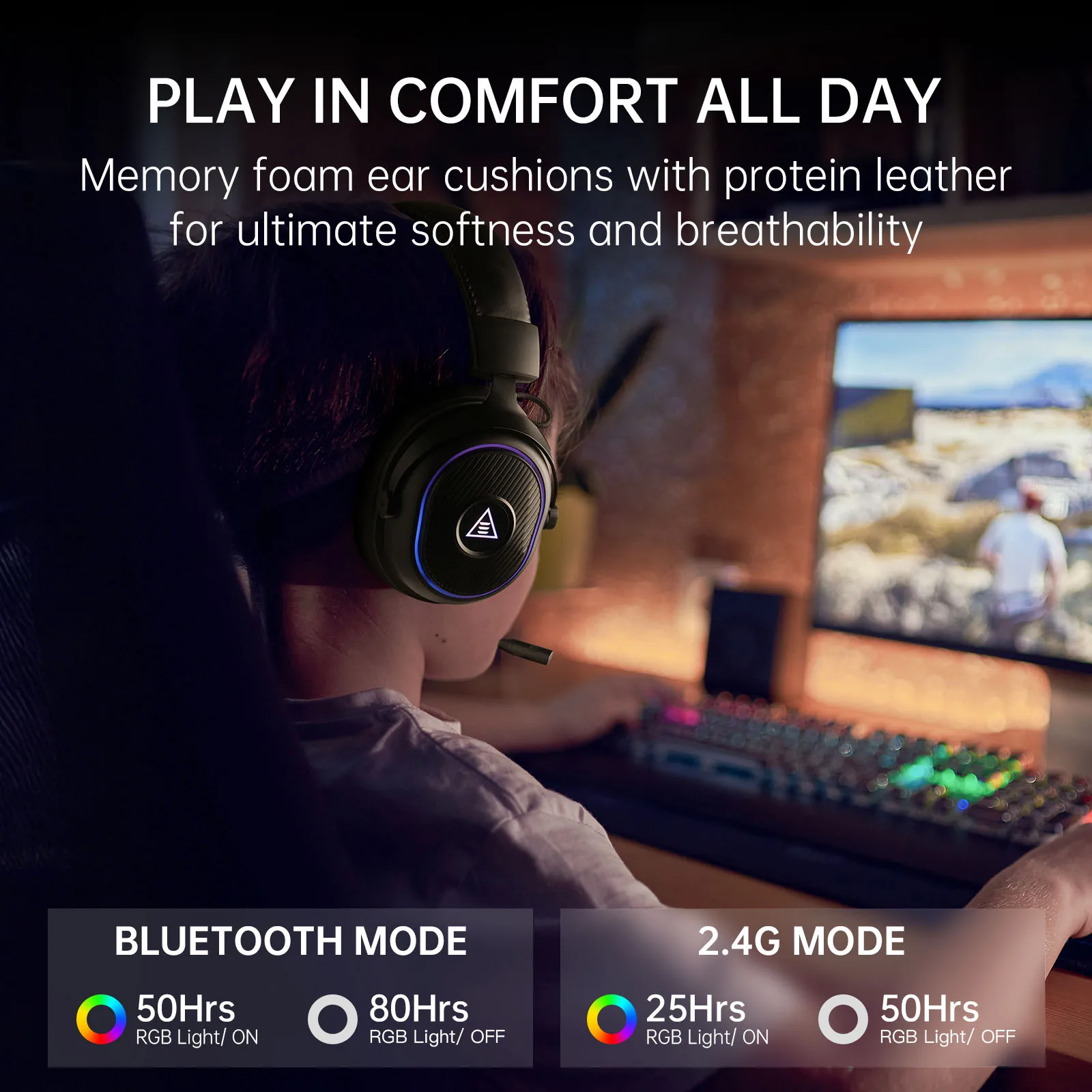 EKSA Mako BT Wireless Gaming Headset - Image 3