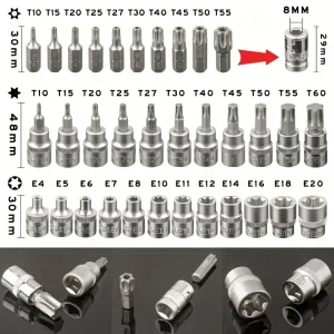 35-Piece Torx E-Torx Screwdriver Bit Set - Thumbnail Image 4