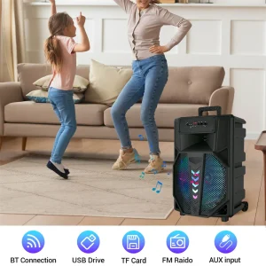 Portable Bluetooth Party Speaker System - Thumbnail Image 6