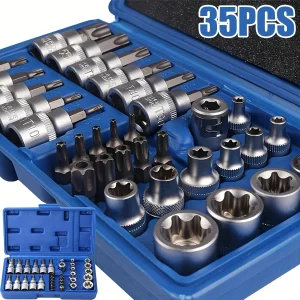 35-Piece Torx E-Torx Screwdriver Bit Set