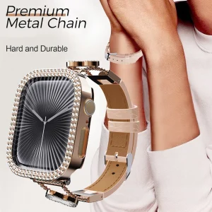 Luxury Rhinestone Smartwatch with Bluetooth Calling - Thumbnail Image 2