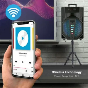 Portable Bluetooth Party Speaker System - Thumbnail Image 2