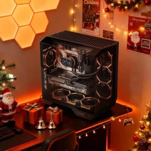 Full-Tower ATX Gaming PC Case with ARGB Fans - Thumbnail Image 2