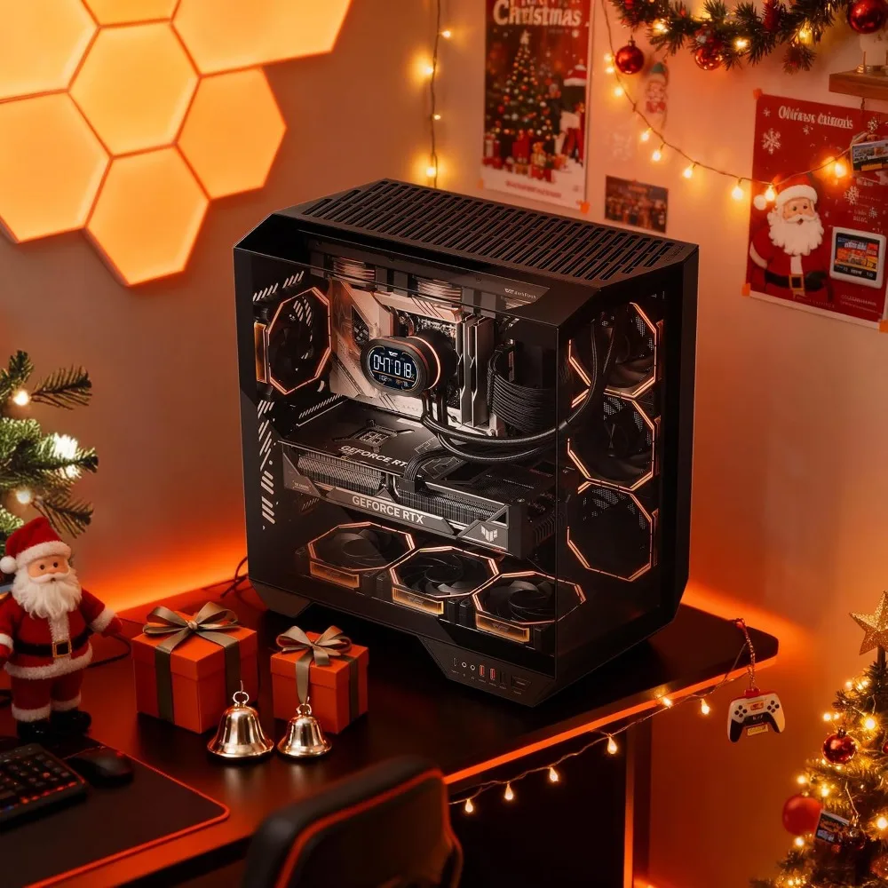 Full-Tower ATX Gaming PC Case with ARGB Fans - Image 2