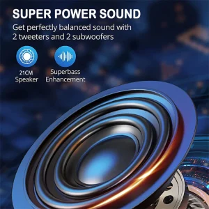 3000W Portable Bluetooth Party Karaoke Speaker - Thumbnail Image 3