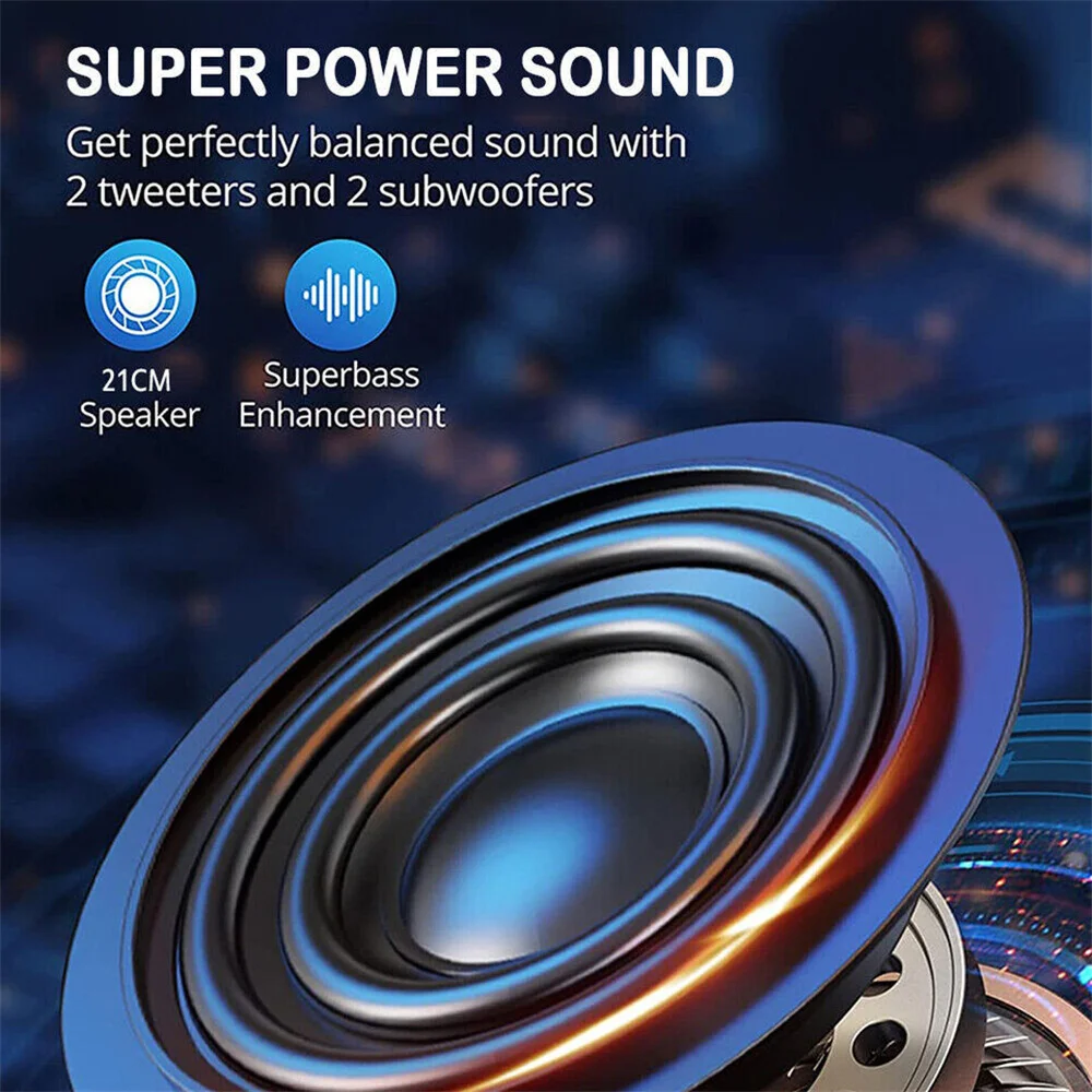 3000W Portable Bluetooth Party Karaoke Speaker - Image 3