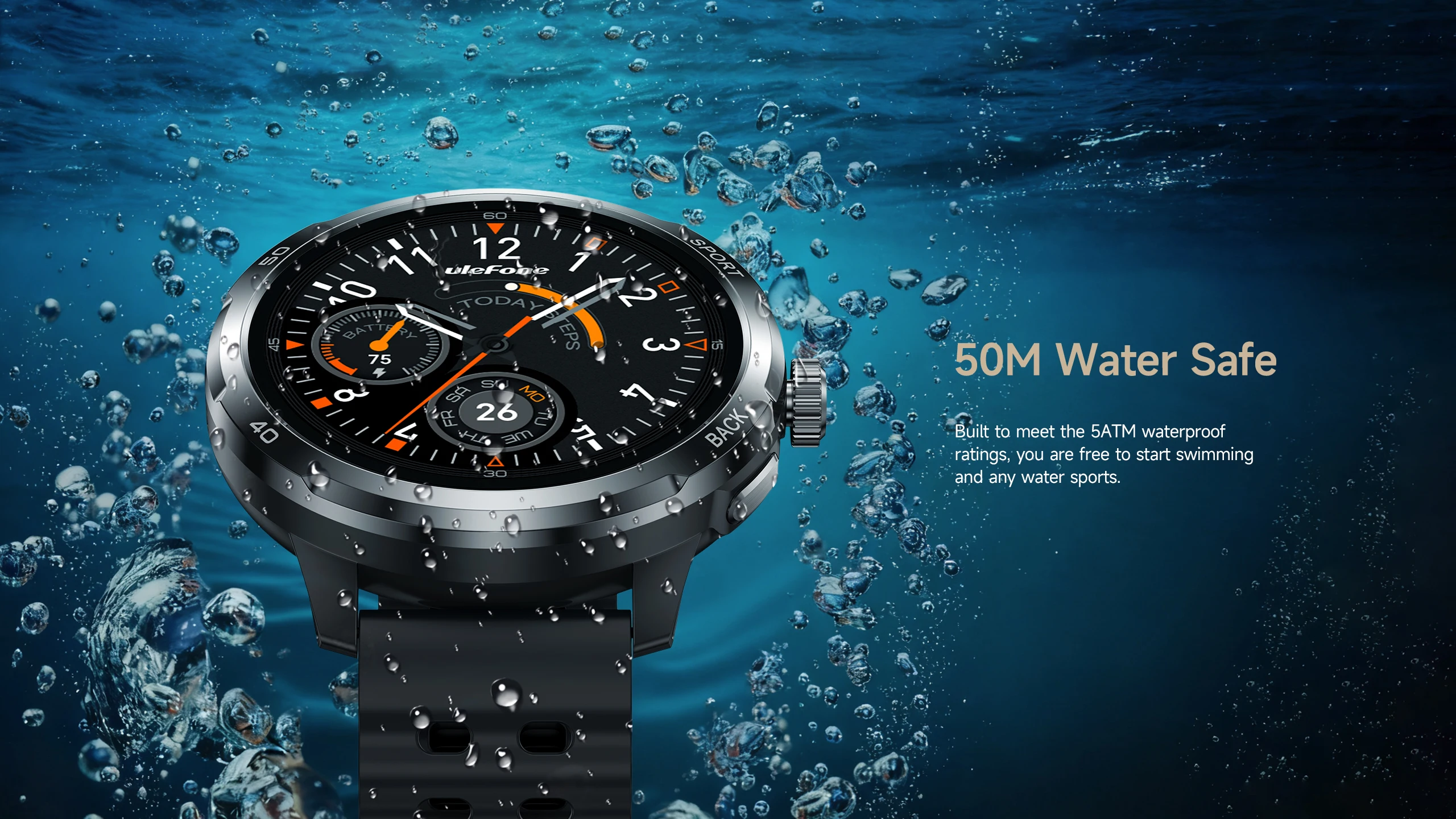 Ulefone Armor Watch Pro AMOLED GPS Smartwatch - Image 5