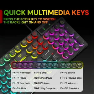 Wired Gaming Keyboard Mouse Headset Combo - Thumbnail Image 2