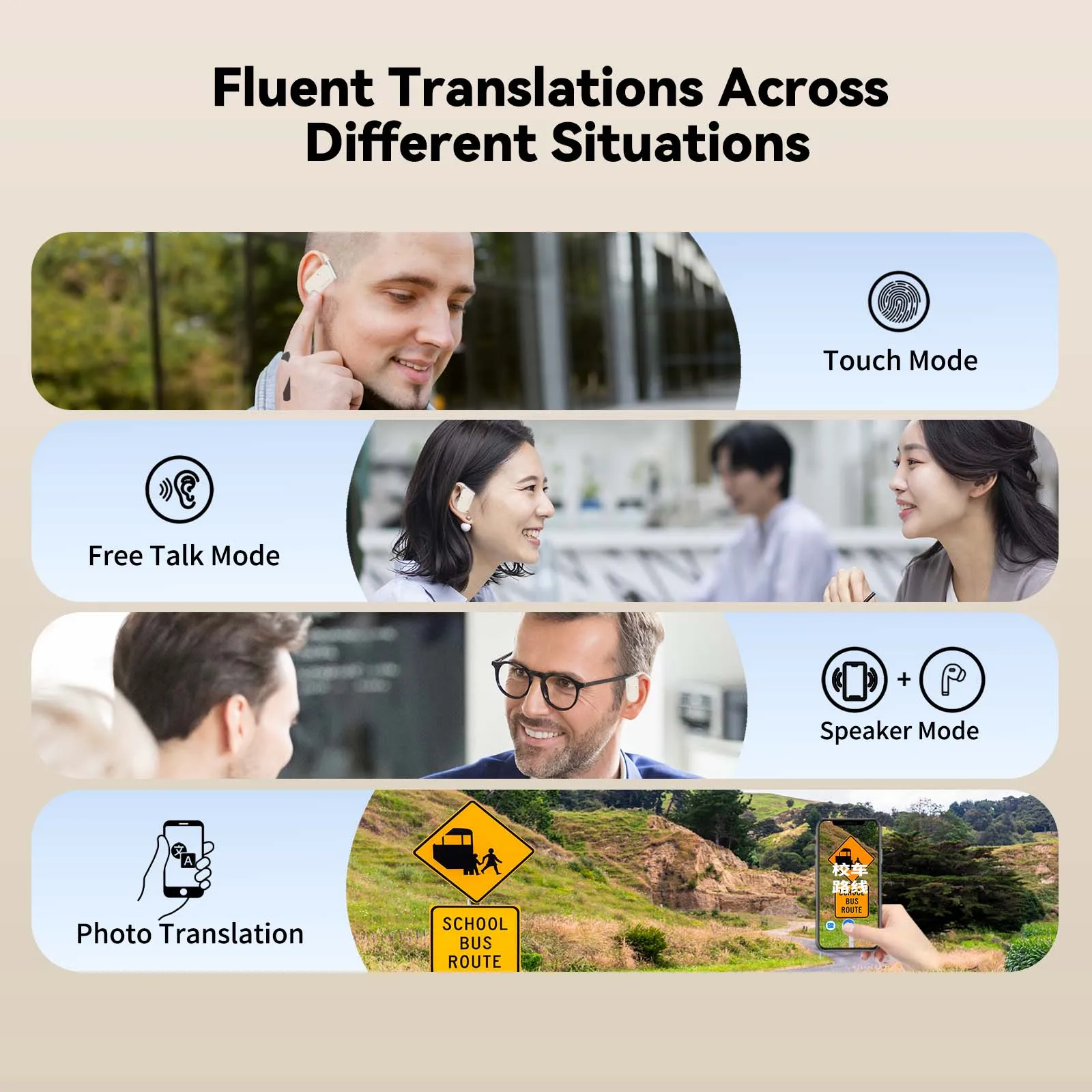 Wooask M9 Real-Time Translator Earbuds - Image 4