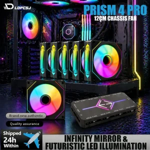 LDPCSJ 6-Pack 120mm ARGB PWM Case Fans
