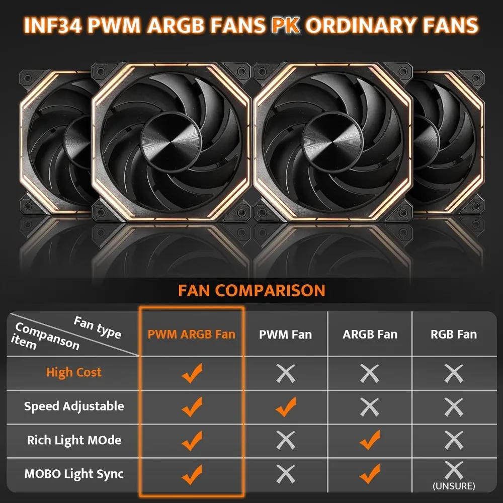 Full-Tower ATX Gaming PC Case with ARGB Fans - Image 6
