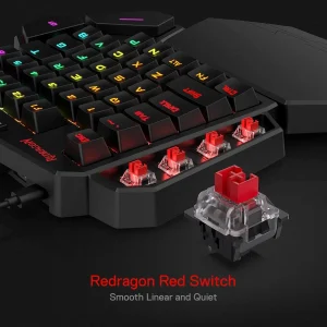 Redragon K585 RGB One-Handed Mechanical Keyboard - Thumbnail Image 2