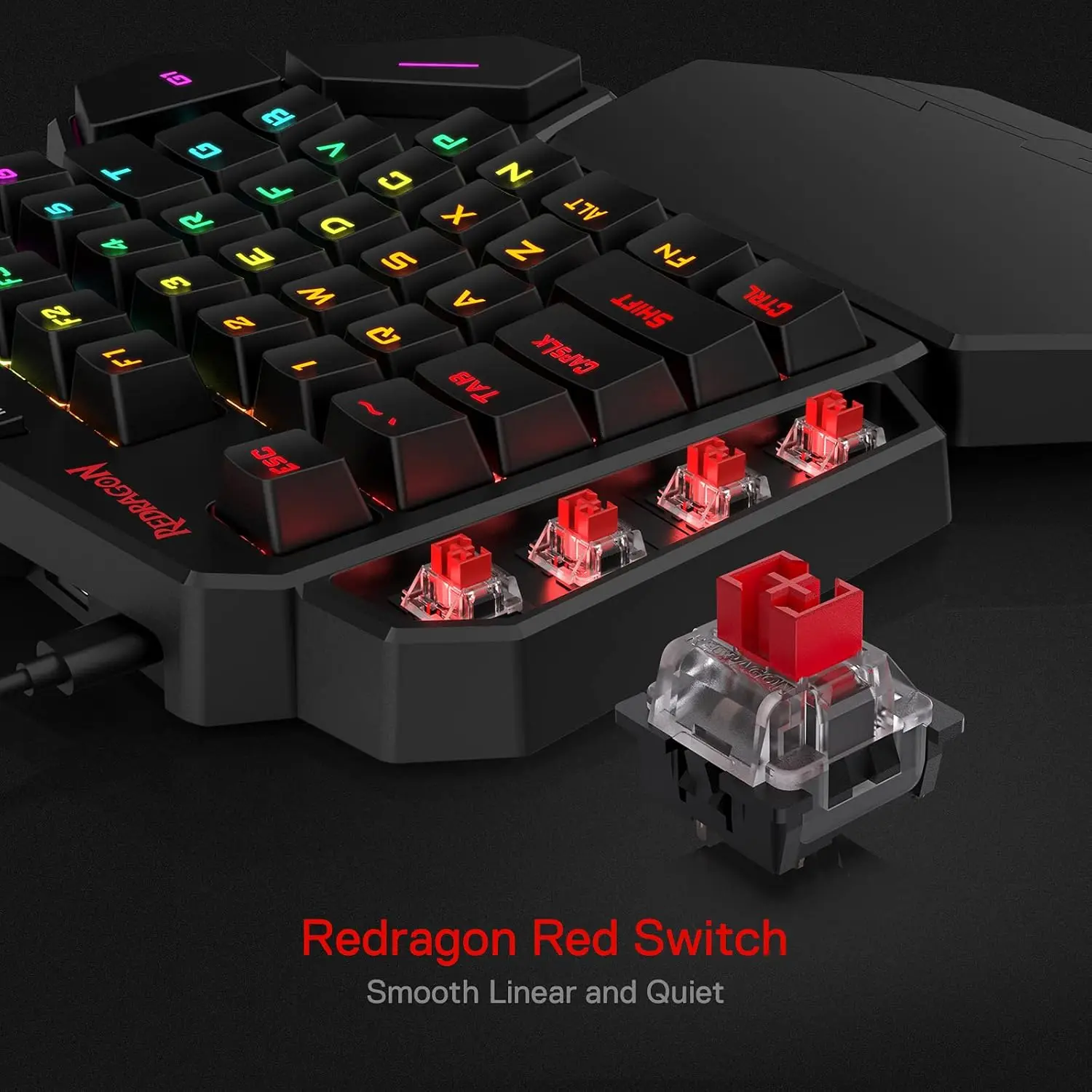 Redragon K585 RGB One-Handed Mechanical Keyboard - Image 2