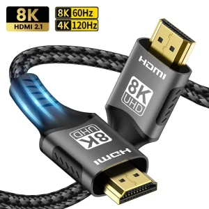 8K HDMI 2.1 Cable 48Gbps HDR 3D
