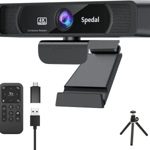 4K 30FPS Wide-Angle Webcam with Microphone