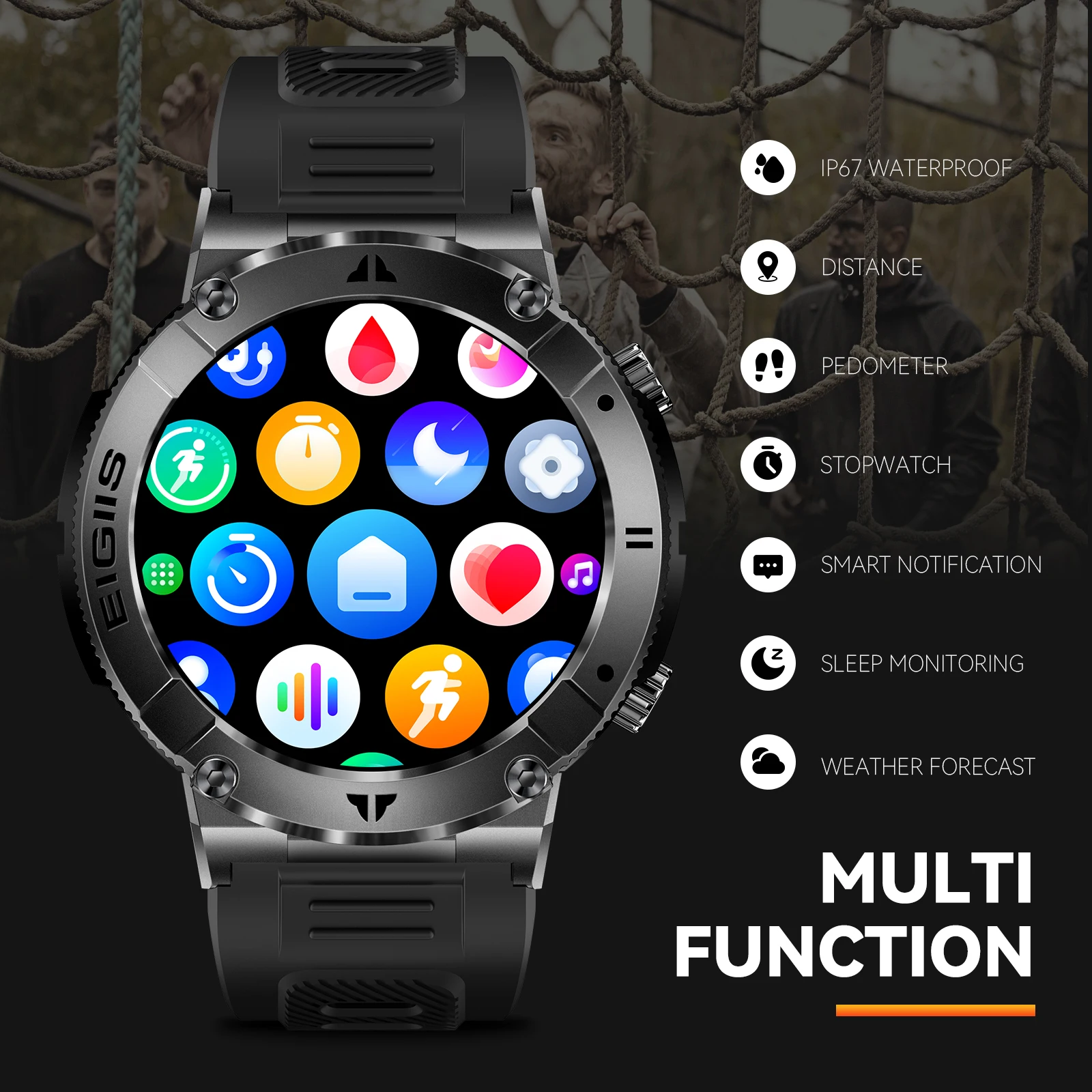 LaNikar Smartwatch with Calls, Fitness Tracking & Waterproofing - Image 5