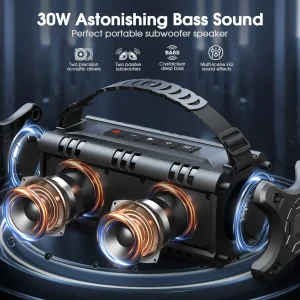 W-KING D8 Mini 30W Portable Bluetooth Speaker - Thumbnail Image 2