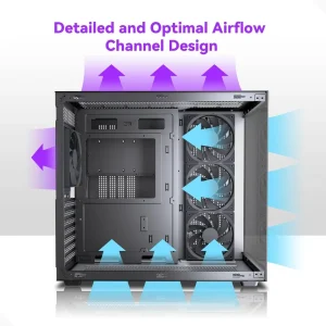 ATX Mid Tower PC Case with 4 Fans - Thumbnail Image 3