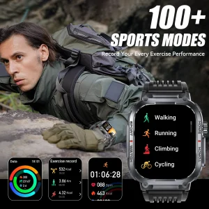 EIGIIS Smartwatch Men 3ATM Waterproof Sports Tracker - Thumbnail Image 5