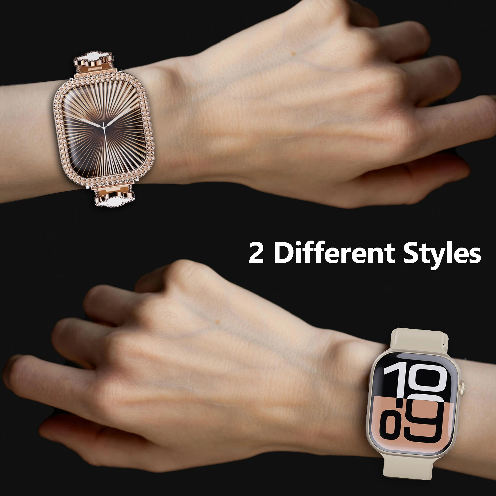 Luxury Rhinestone Smartwatch with Bluetooth Calling - Image 5