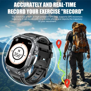 EIGIIS Smartwatch Men 3ATM Waterproof Sports Tracker - Thumbnail Image 2