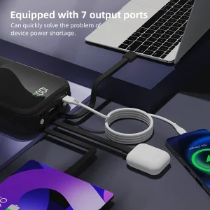 10000mAh Portable Power Bank with Built-In Cable - Thumbnail Image 6